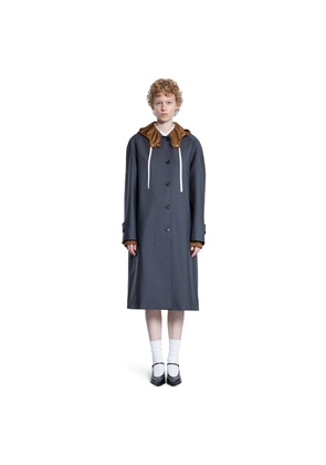 Single-breasted kid mohair and technical pongé coat