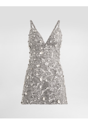 Dolce & Gabbana Brocade Dress With Embroidery - Woman Dresses Multi-colored 42