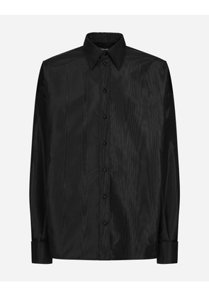 Dolce & Gabbana Super-oversize Silk Shirt - Man Shirts Black 39