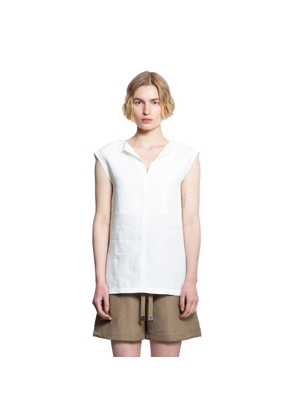 Sleeveless V-Neck Top in Linen