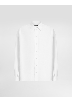 Dolce & Gabbana Long-sleeved Linen Shirt - Man Shirts White Linen 39