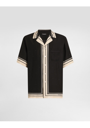 Dolce & Gabbana Logo And Stripe-print Hawaii Shirt - Man Shirts Multicolor 39