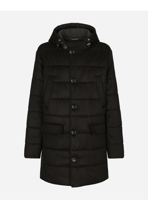 Dolce & Gabbana Quilted Cashmere Parka - Man Coats And Jackets Black 48