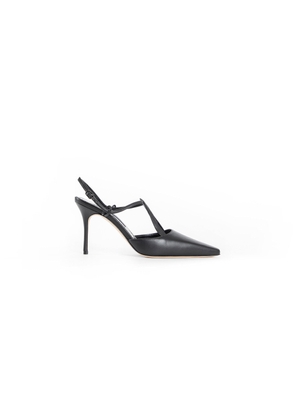 Nappa Leather T-Bar Pumps