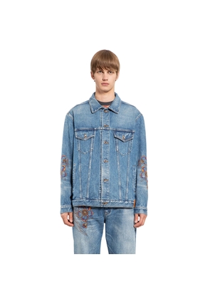 Embroidered Flowers Denim Jacket