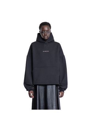 Balenciaga Back Strass Cropped Hoodie