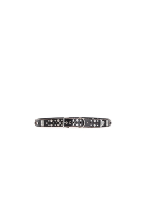 Studded leather belt