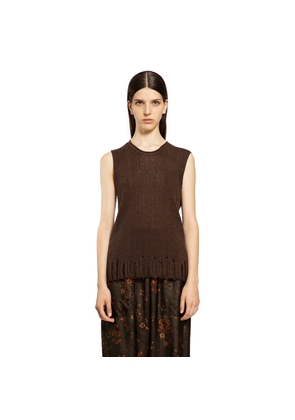 Cotton Silk Knit Sleeveless Top