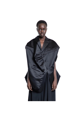 Sculptural Lady's Satin Blazer