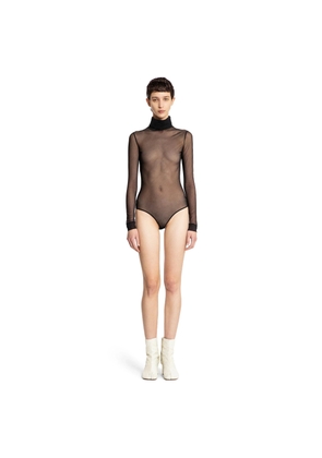 Nylon Sheer Turtleneck Bodysuit