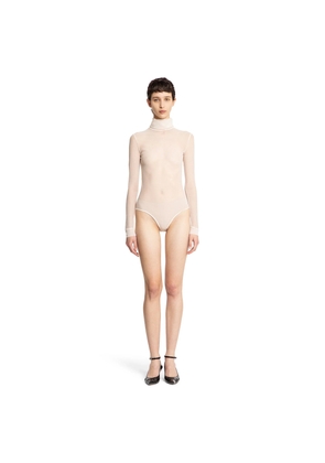 Nylon Sheer Turtleneck Bodysuit