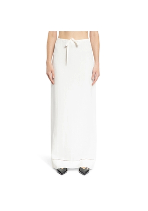Embroidered Linen Maxi Skirt