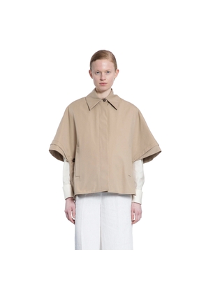 Water-repellent gabardine cape