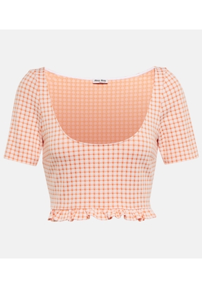Miu Miu Checked crop top