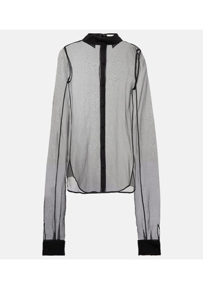 The Row Alastor silk organza blouse