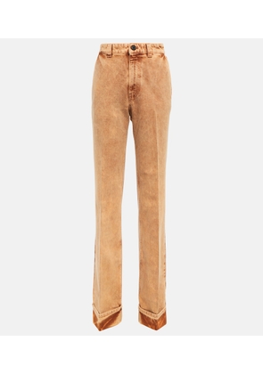 Miu Miu Marbleized low-rise straight jeans
