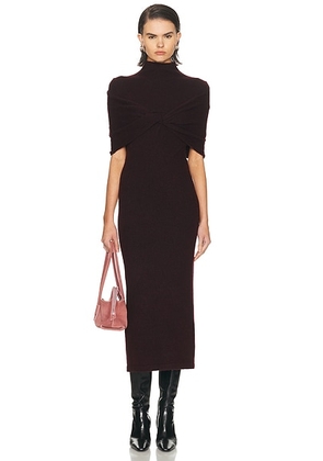 SEROYA Wisteria Dress in Merlot - Burgundy. Size M (also in XS, XL).