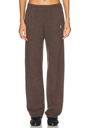 Sporty & Rich SRC Cashmere Trouser in Toffee - Brown. Size XS (also in S, M, L, XL).