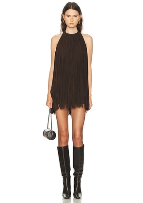 Retrofete Laykha Dress in Tobacco - Brown. Size S (also in M).