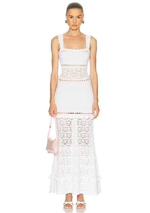 Retrofete Winona Dress in Metallic White - White. Size XS (also in L, M, S, XL).