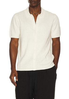 Reigning Champ Cotton Linen Piazza Shirt in Ivory - Cream. Size XXL/2X (also in ).