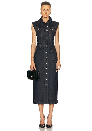 Sportmax Farfalla Dress in Midnight Blue - Blue. Size 2 (also in 0, 6).