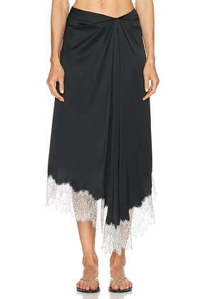 Staud Sonoma Silk Skirt in Black - Black. Size 2 (also in 0, 4, 6, 8).