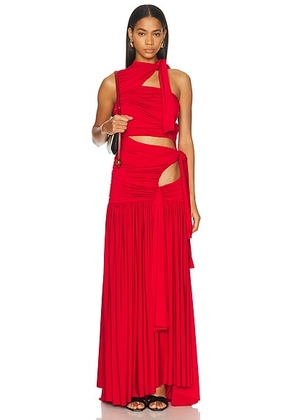 SIEDRES Camilla Dress in Red - Red. Size XS (also in S, M, L).