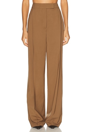Rohe Mid Waist Tailored Trouser in Mocha - Tan. Size 34 (also in 36).