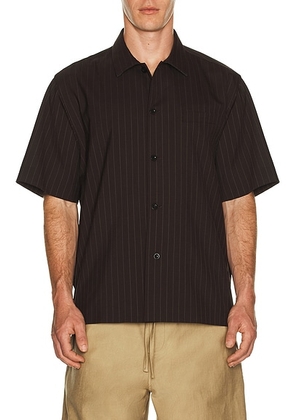 Sacai Chalk Stripe Shirt in Brown - Brown. Size 2 (also in ).