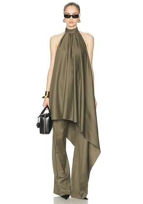 Ronny Kobo Fleur Dress in Burnt Olive - Olive. Size XS (also in S, M, L).