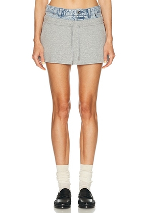 SEROYA Bertha Skirt in Heathered Grey & Tidal - Grey,Blue. Size XS (also in L, M, S, XL).