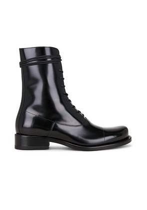The Row Kai Lace Up Boot in Black - Black. Size 38 (also in 36, 36.5, 37.5, 38.5, 39, 39.5).
