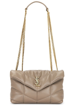 Saint Laurent Toy Puffer Chain Bag in Plaza Taupe - Taupe. Size all.