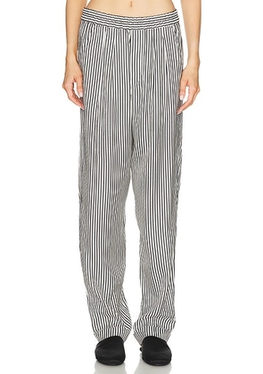 TOM FORD Striped Silk Pyjama Pant in Black & White - Black,White. Size 38 (also in 40, 42).