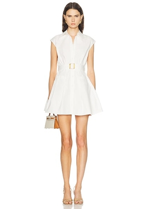 SANS FAFF Audley Mini Dress in White - White. Size XS (also in L, M, S).
