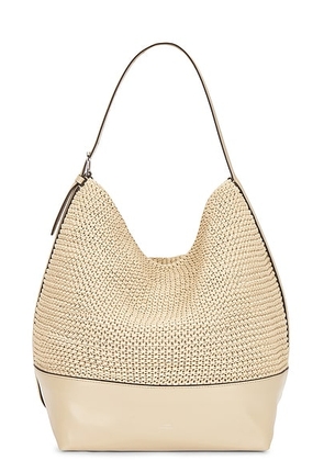 Toteme Belted Woven Leather Tote Bag in Fawn - Beige. Size all.
