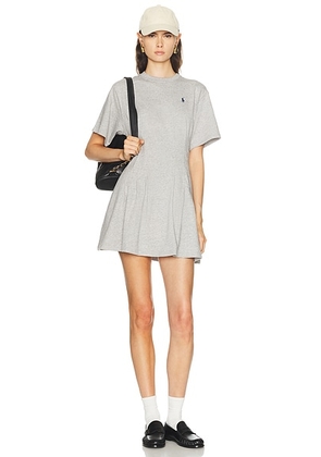 Polo Ralph Lauren Short Sleeve Mini Dress in Cobblestone Heather - Grey. Size XS (also in S, M, L).