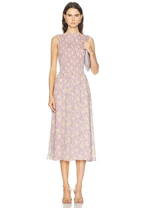 Polo Ralph Lauren Sleeveless Midi Dress in 2008 Soft Bloom Purple & Yellow - Lavender. Size XS (also in L, M, S).