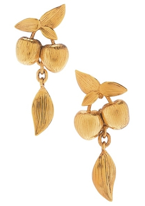 Saint Laurent Bo Cerise PM Earrings in Or Laiton - Metallic Gold. Size all.