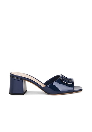 Valentino Garavani VLogo Signature Mule in Navy - Navy. Size 37.5 (also in 39.5, 41).