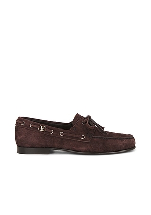 Valentino Garavani Palm Avenue Loafer in Testa Di Moro - Chocolate. Size 41 (also in 40, 42, 43, 45).