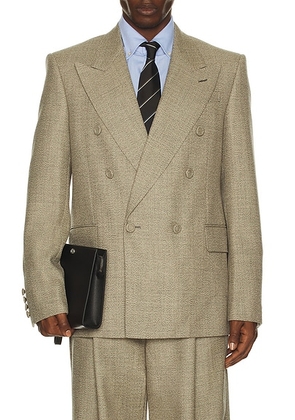 Valentino Formal Double Breasted Blazer in Beige  Bianco  & Nero - Beige. Size 46 (also in 48, 50).