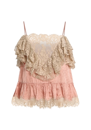 Sea Ethel Lace-Trimmed Jacquard Camisole Top - Moda Operandi