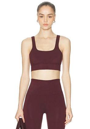 Varley Free Soft Cori Sports Bra in Sassafras - Wine. Size XS (also in L, S).
