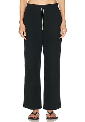 Varley Brushed Rib Straight Leg 30 Pant in Black & Snow White - Black. Size XS (also in S, M, L).