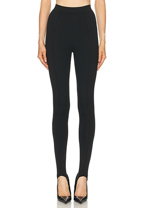 WARDROBE.NYC Opaque Stirrup Legging in Black - Black. Size XS (also in S, M, L).