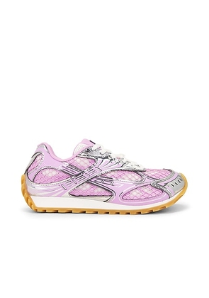 Bottega Veneta Orbit Sneaker in Gloss & Silver - Pink. Size 37 (also in 36, 38, 39, 41).