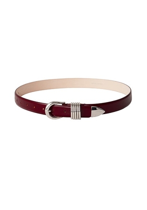 DEHANCHE Hollyhock Belt in Bordeaux & Silver - Wine. Size M (also in L).