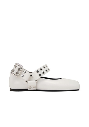 ALAÃA Ballet Flat in Blanc Casse - White. Size 41 (also in ).